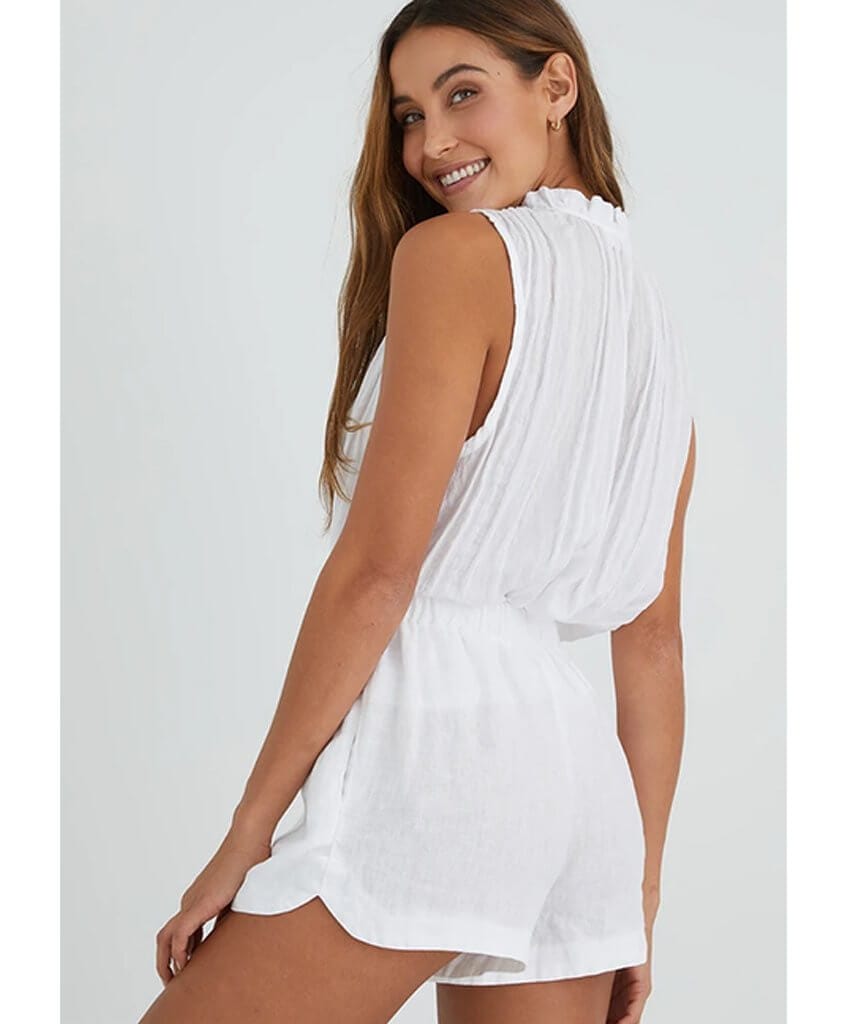 Flowy Dolphin Short White - miamidrugpossession