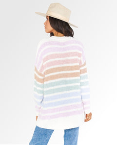 Flurry Sweater Powder Stripe - miamidrugpossession