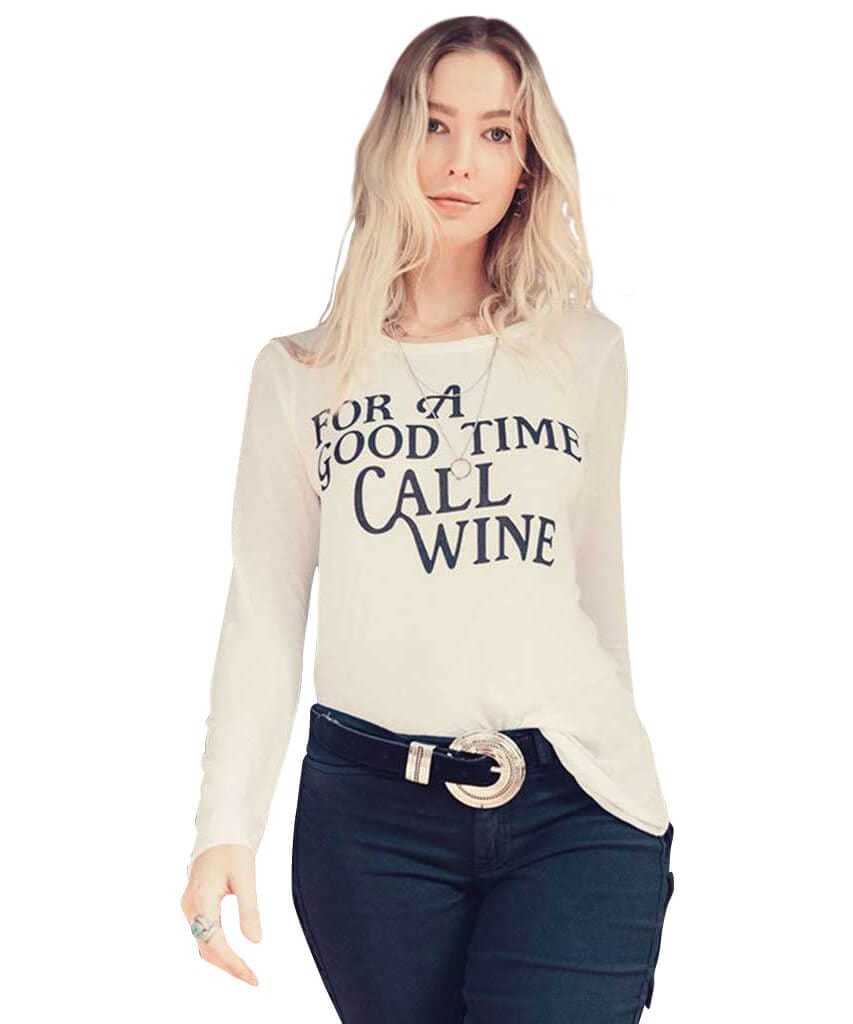 For A Good Time Wine Long Sleeve - miamidrugpossession