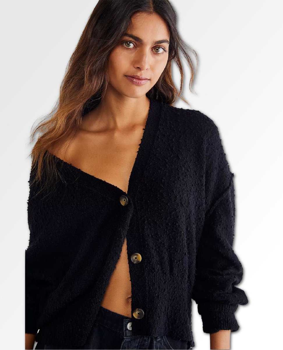 Found My Friend Cardigan Black - miamidrugpossession