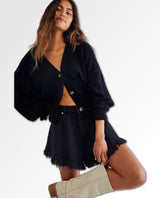 Found My Friend Cardigan Black - miamidrugpossession