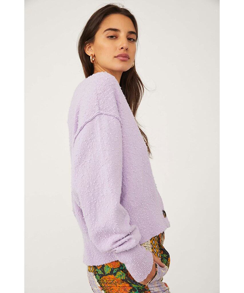 Found My Friend Cardigan Frozen Grape - miamidrugpossession