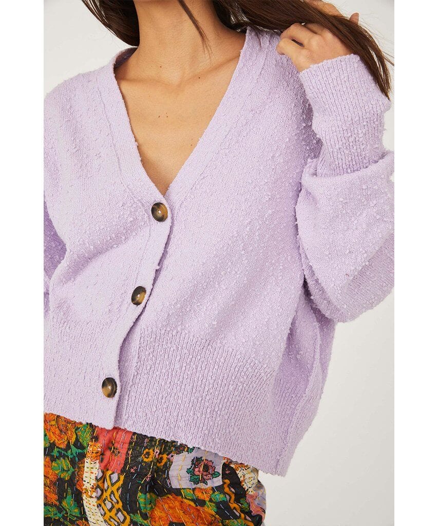 Found My Friend Cardigan Frozen Grape - miamidrugpossession