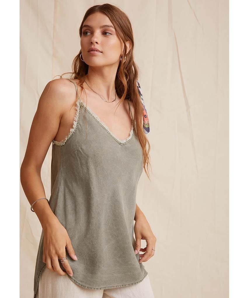 Frayed Cami Soft Army - clearpathherbicide