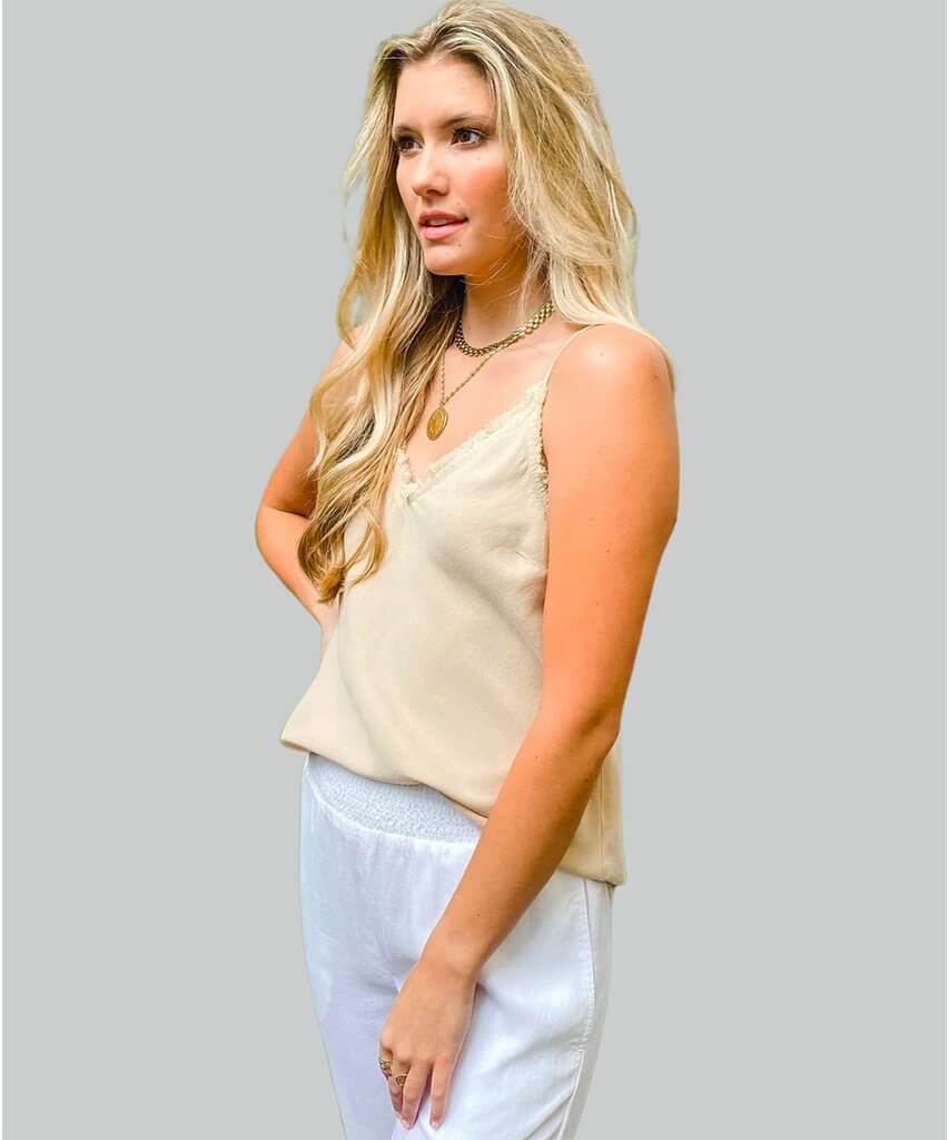 Frayed Cami Soft Khaki - clearpathherbicide