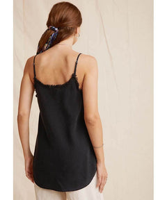 Frayed Cami Vintage Black - miamidrugpossession