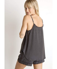 Frayed Edge Tank Silver Storm - miamidrugpossession