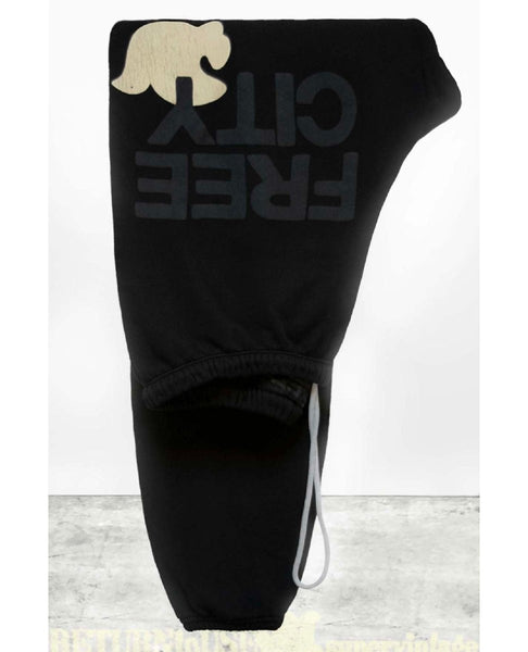 Free City Jogger Large Sweatpants Blackspace Cream - clearpathherbicide