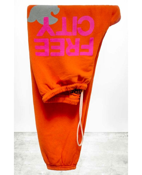 Free City Jogger Sweatpants Juicy Orange - PINK ARROWS