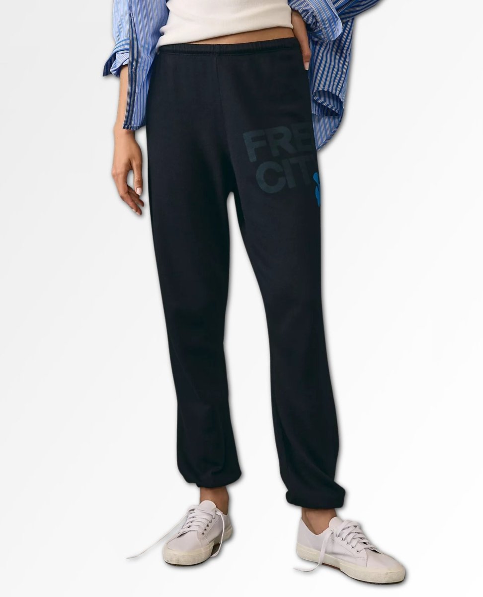 Free City Large Sweatpant Superblack Blue - clearpathherbicide