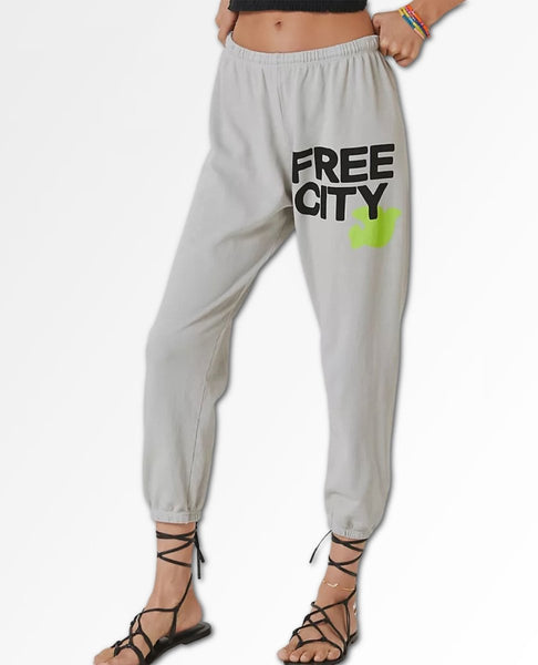 Free City Large Sweatpants Stardust Grey - miamidrugpossession