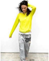 Free City Lucky Rabbit Sweatshirt Yellow - PINK ARROWS