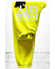 Free City Lux OG Sweatpant Glow Yellow - PINK ARROWS