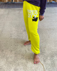 Free City Lux OG Sweatpant Glow Yellow - PINK ARROWS