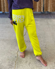 Free City Lux OG Sweatpant Glow Yellow - PINK ARROWS