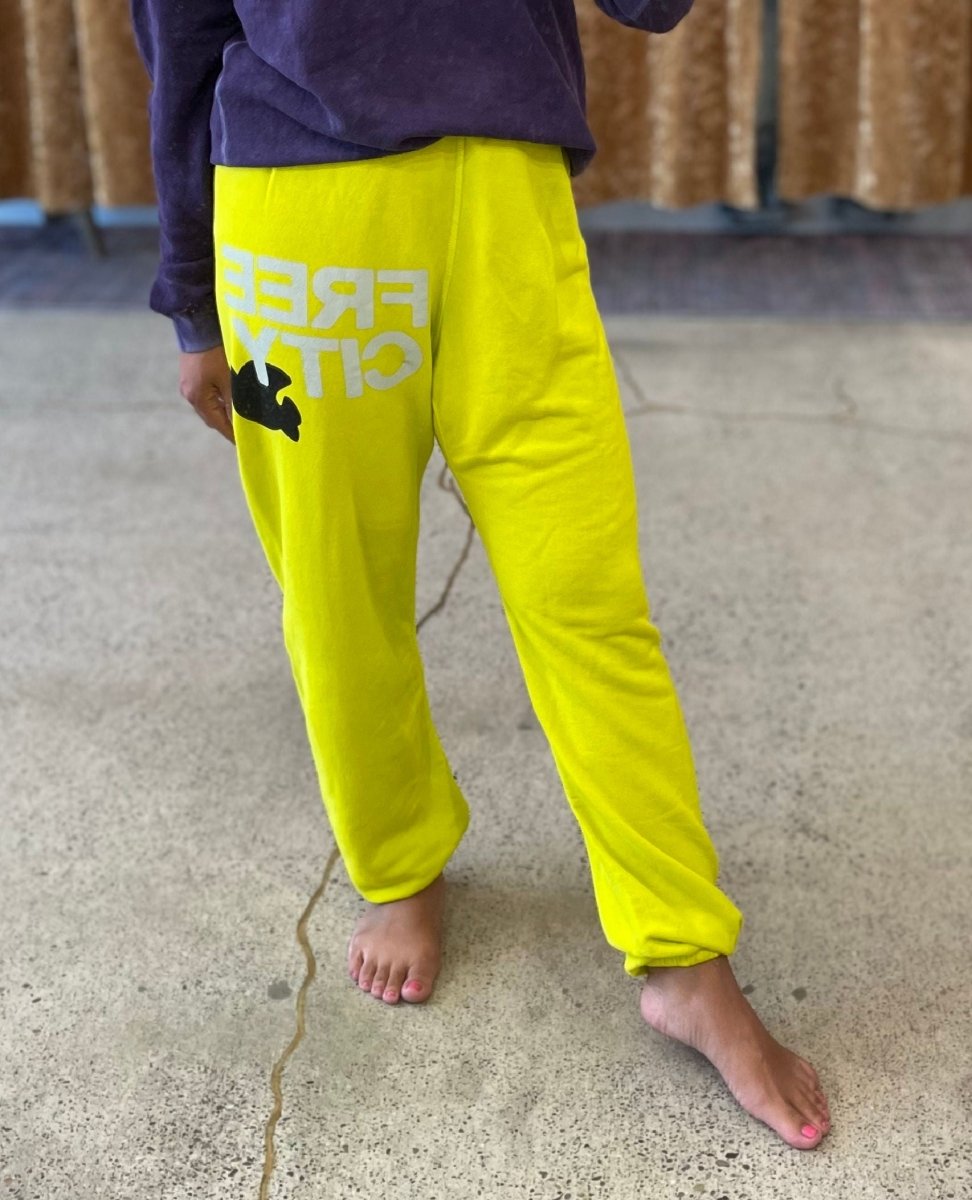 Free City Lux OG Sweatpant Glow Yellow - miamidrugpossession