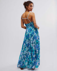 Free People Dream Weaver Maxi Dress Teal - PINK ARROWS