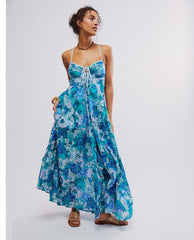 Free People Dream Weaver Maxi Dress Teal - PINK ARROWS