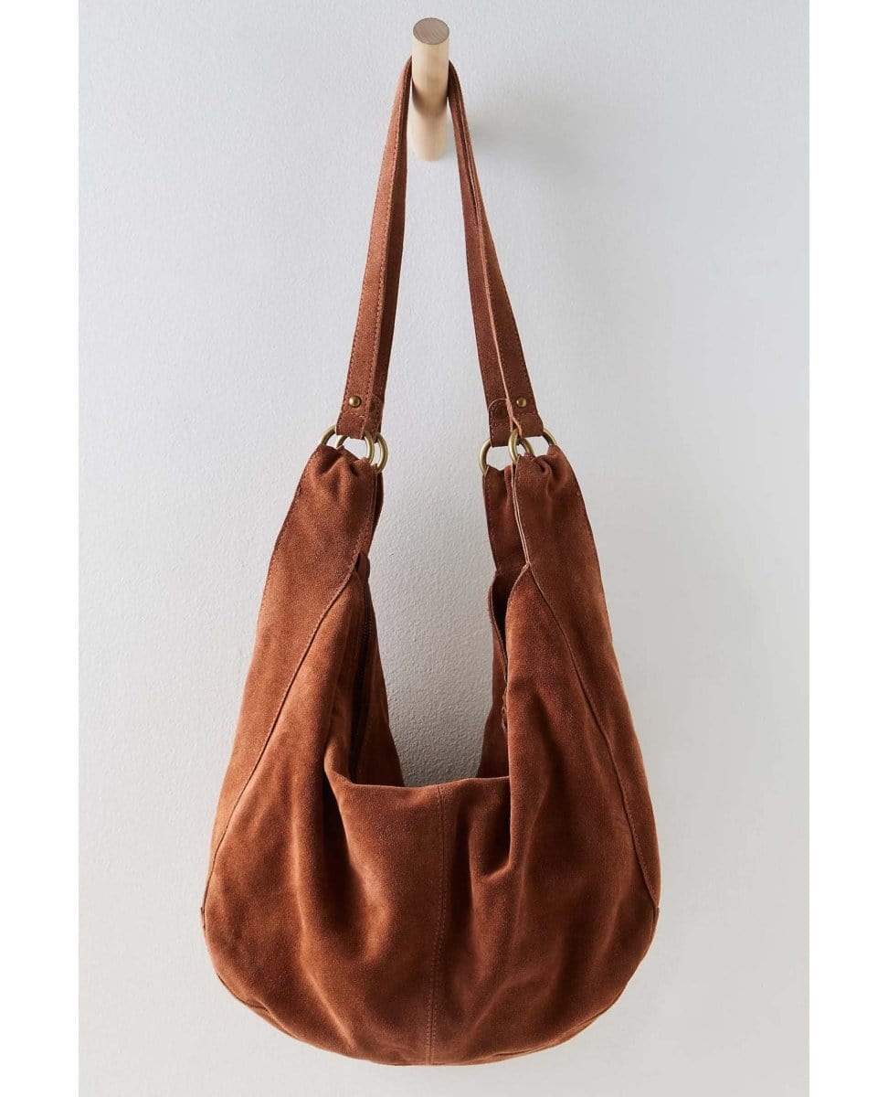 Free People Roma Suede Tote Bag Rust - PINK ARROWS