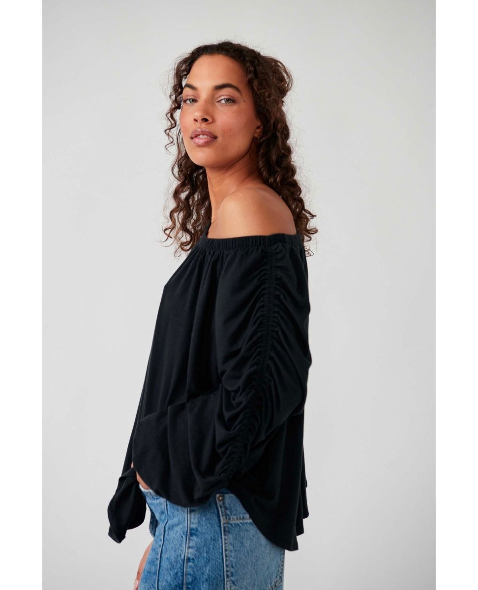 Free People Serenade Tee Black - miamidrugpossession