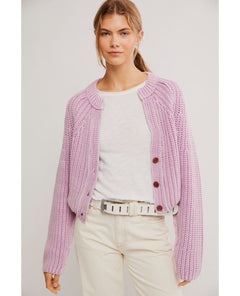 Free People Sweet Nothing Cardi Spring Fling - PINK ARROWS