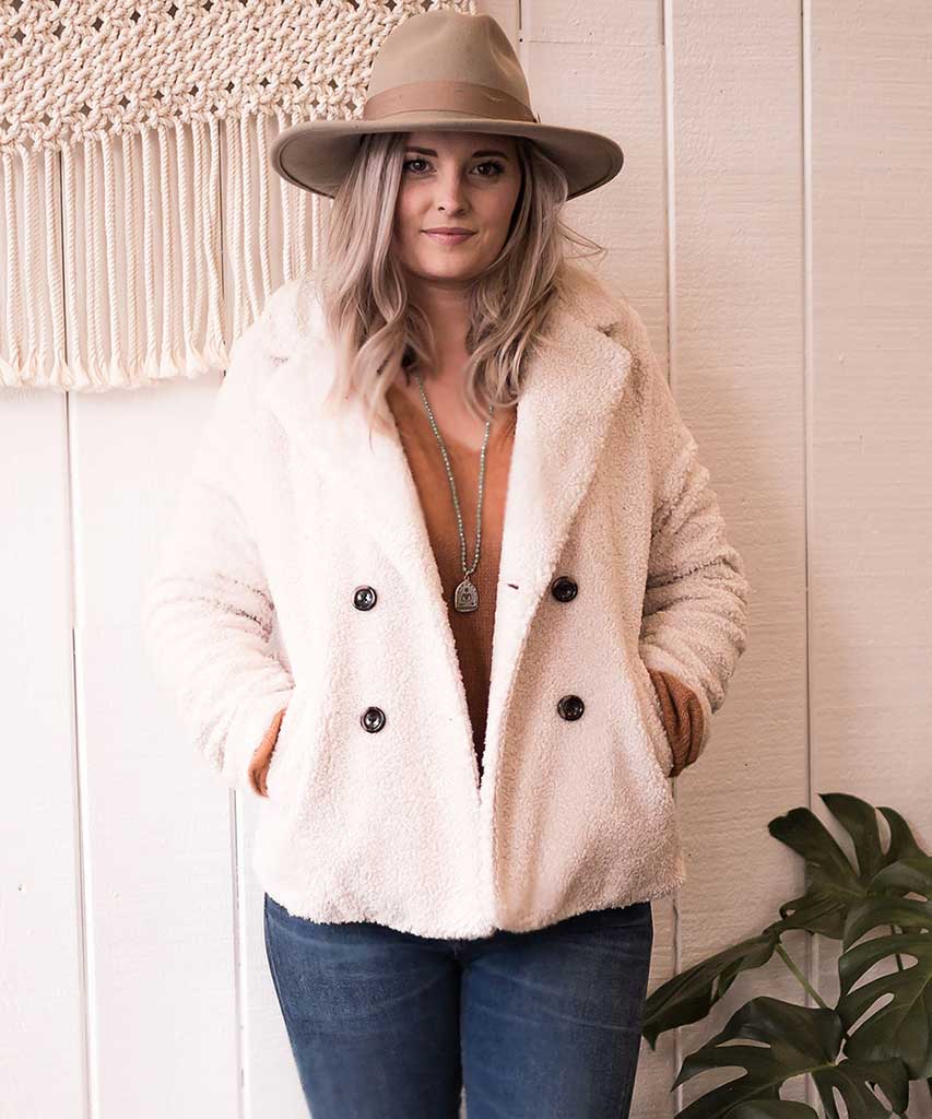 Free Spirit Fur Coat, Salt - miamidrugpossession