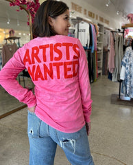 FREECITY Artists Wanted Pink Long Sleeve - PINK ARROWS