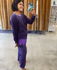 FREECITY Large Sweatpants Purple - PINK ARROWS