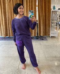 FREECITY Large Sweatpants Purple - PINK ARROWS