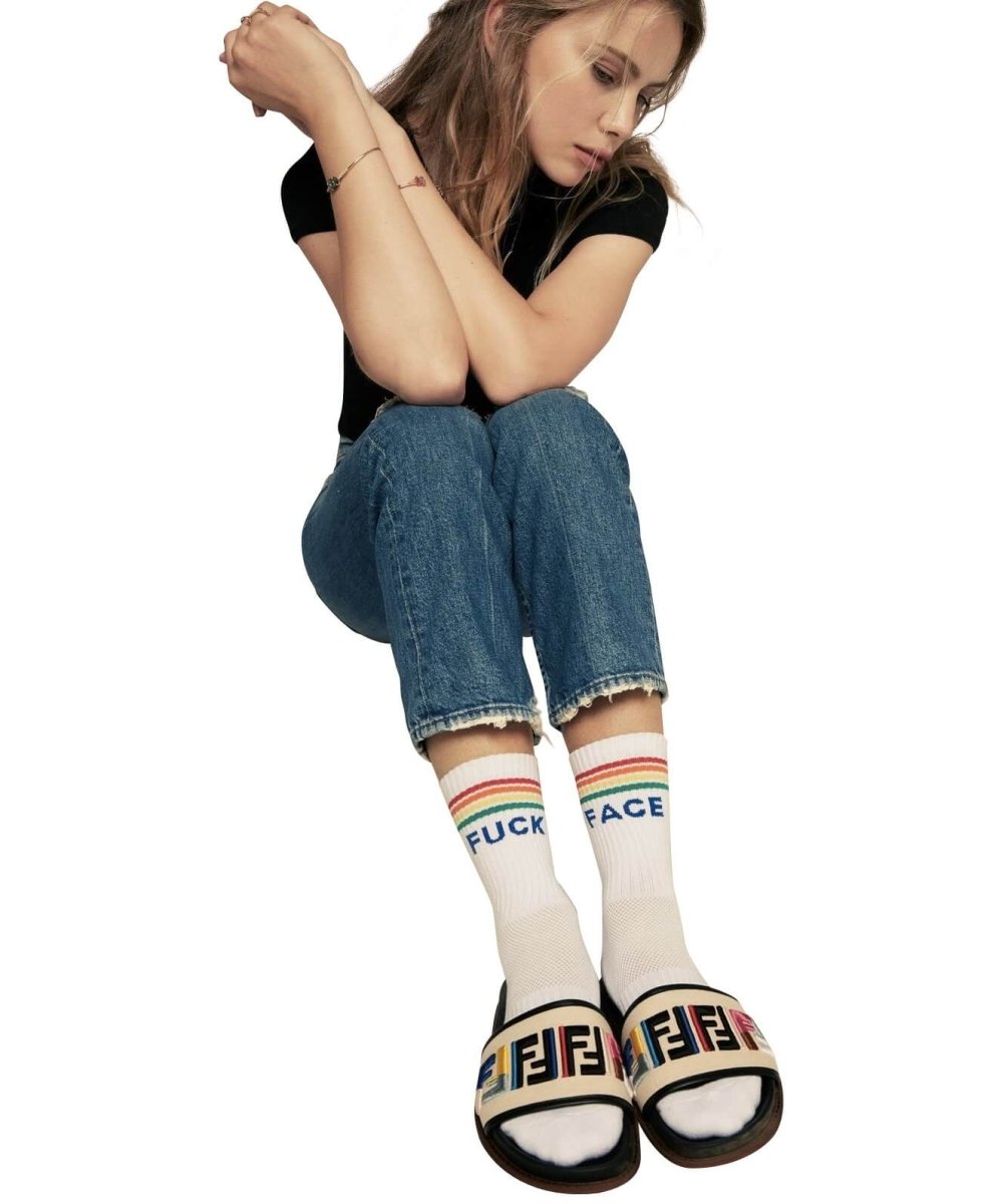 Fuck Face Rainbow Socks - miamidrugpossession