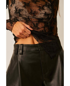 Full Bloom Layering Top Black - miamidrugpossession