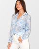 Full Button Down Hipster Shirt Cloud Print - clearpathherbicide