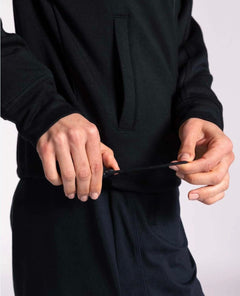 Full Zip Long Sleeve Jacket Black - miamidrugpossession