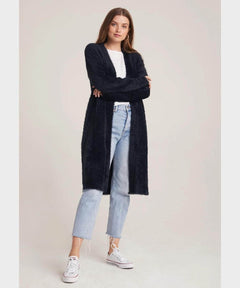 Fuzzy Cardi Coat with Pockets Black - clearpathherbicide