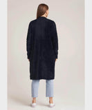 Fuzzy Cardi Coat with Pockets Black - miamidrugpossession