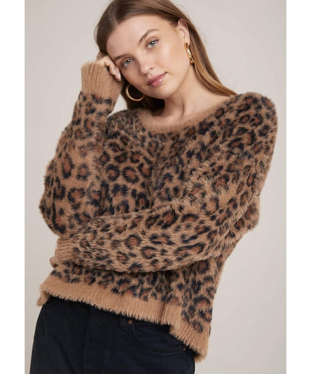 Fuzzy Cheetah Crewneck - miamidrugpossession