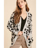 Fuzzy Leopard Cardigan With Pockets - miamidrugpossession