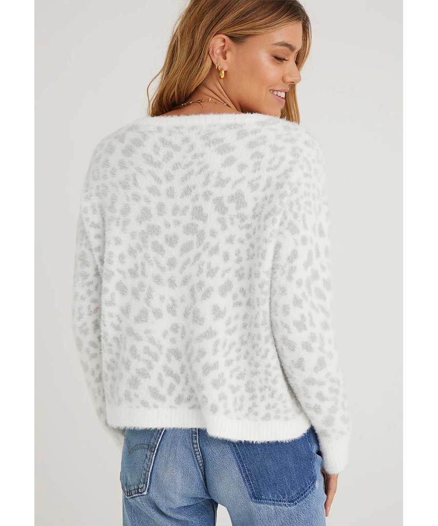 Fuzzy Slouchy Sweater Titanium Spot - miamidrugpossession