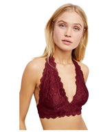 Galloon Lace Halter, Wine - miamidrugpossession