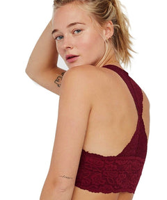 Galloon Lace Racerback Bra, Wine - clearpathherbicide