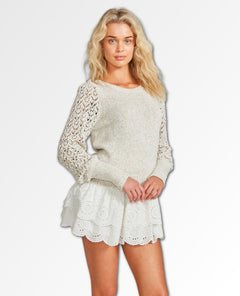 Gave Good Lace Sweater Ivory - miamidrugpossession