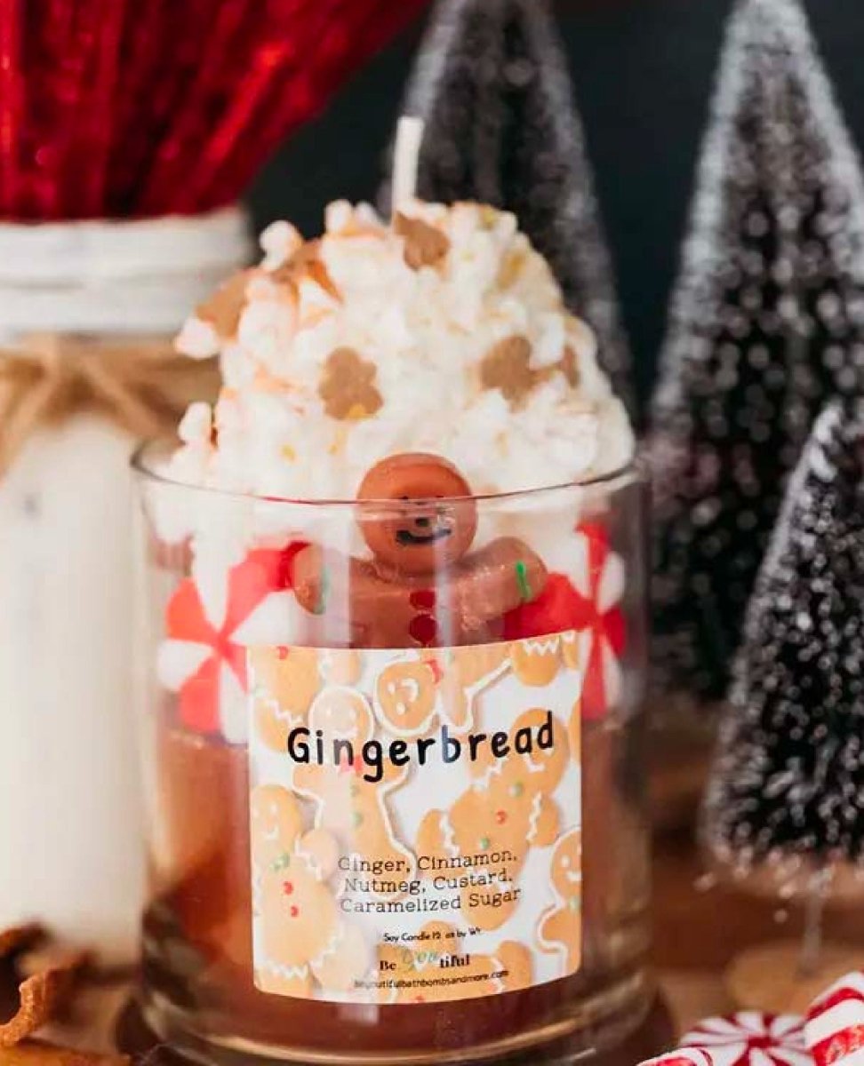 Gingerbread Candle - PINK ARROWS