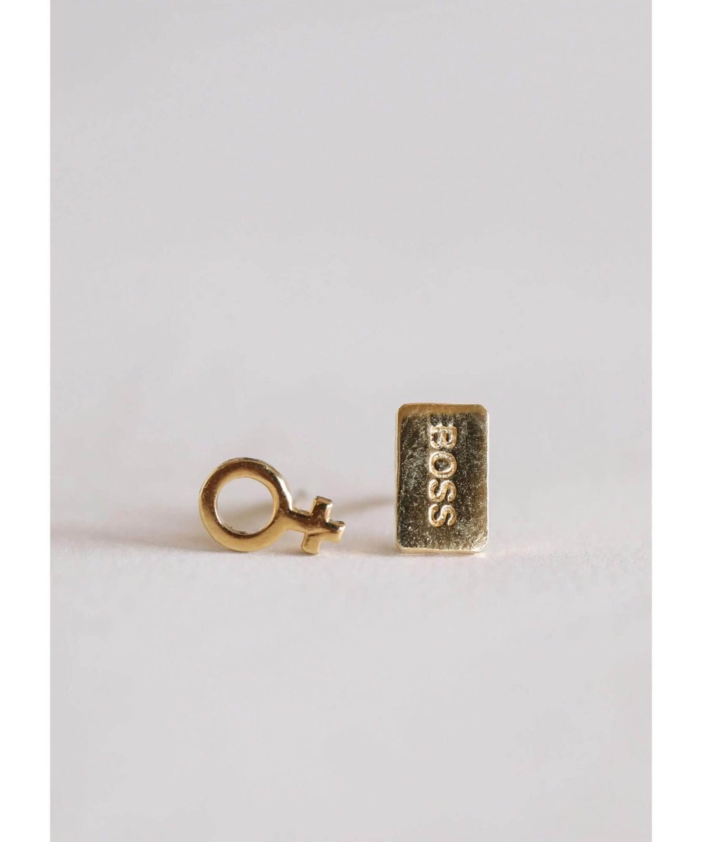 Girl Boss Stud Earrings - miamidrugpossession