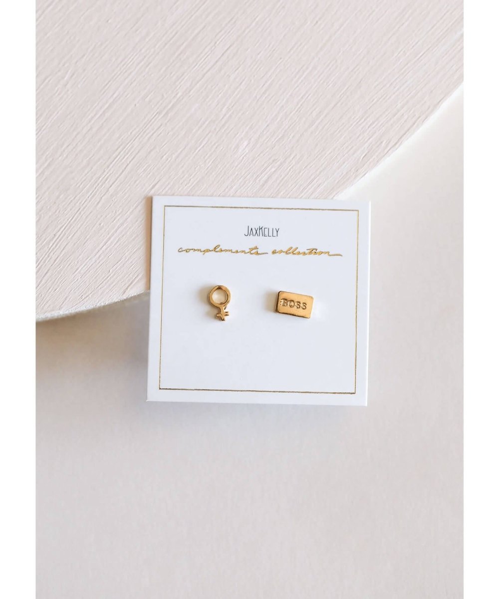 Girl Boss Stud Earrings - miamidrugpossession