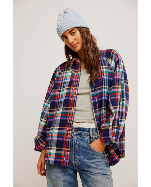 Girl Meets Boy Plaid Shirt Navy Combo - clearpathherbicide