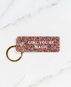 Girl You're Magic Keychain - PINK ARROWS