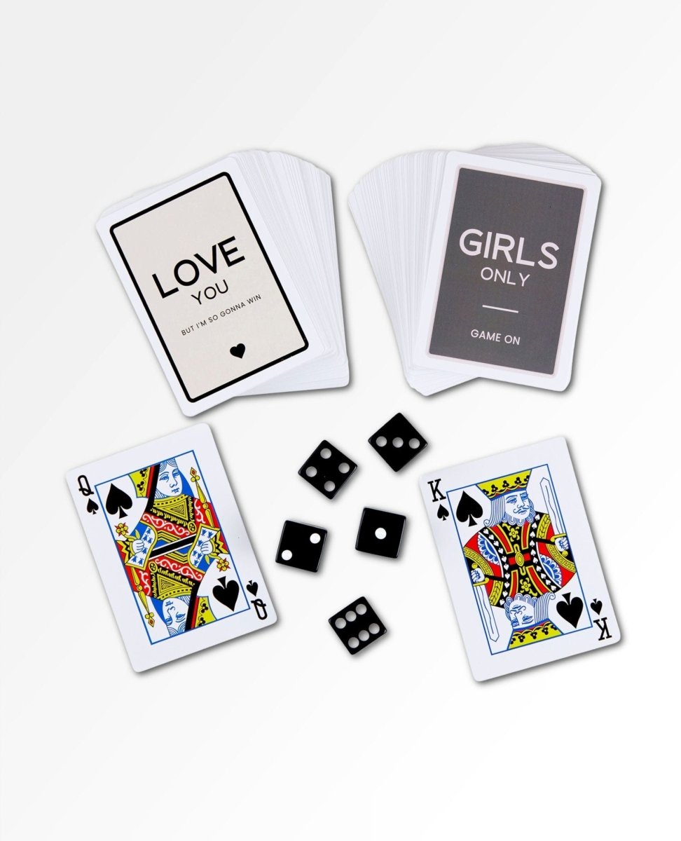 Girl's Night Playing Card + Dice Set - clearpathherbicide