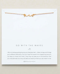 Go With Waves Necklace 14k Gold - PINK ARROWS