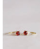 Gold Garnet Huggies Earrings Strength - clearpathherbicide