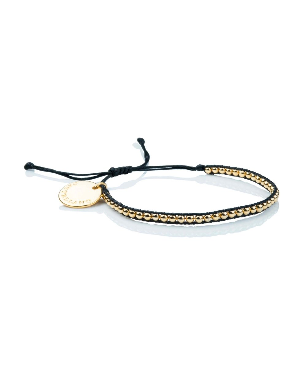 Gold Power Bracelet Black - PINK ARROWS